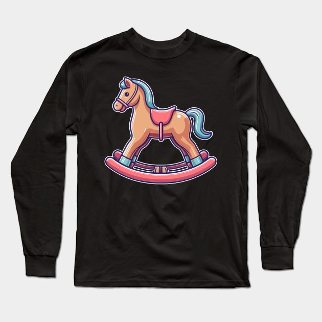 rocking Horse Long Sleeve T-Shirt by fikriamrullah